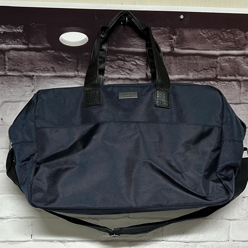 Jimmy Choo Parfums Duffle Tote Bag Navy Nylon Travel Weekend Overnight